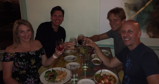 timshawk's tweet photo. .@MaxArmbruster &amp; I enjoyed TERRIFIC pre#JobG8Summit dinner with tomorrow's presenter @JulieSowash &amp; @Chad_Sowash (of #ChadCheese fame). #TeamJulie #CubaCubaCafeBar #JobG82019 #Talkpush #LevelUP https://t.co/LPXFfXdOOD