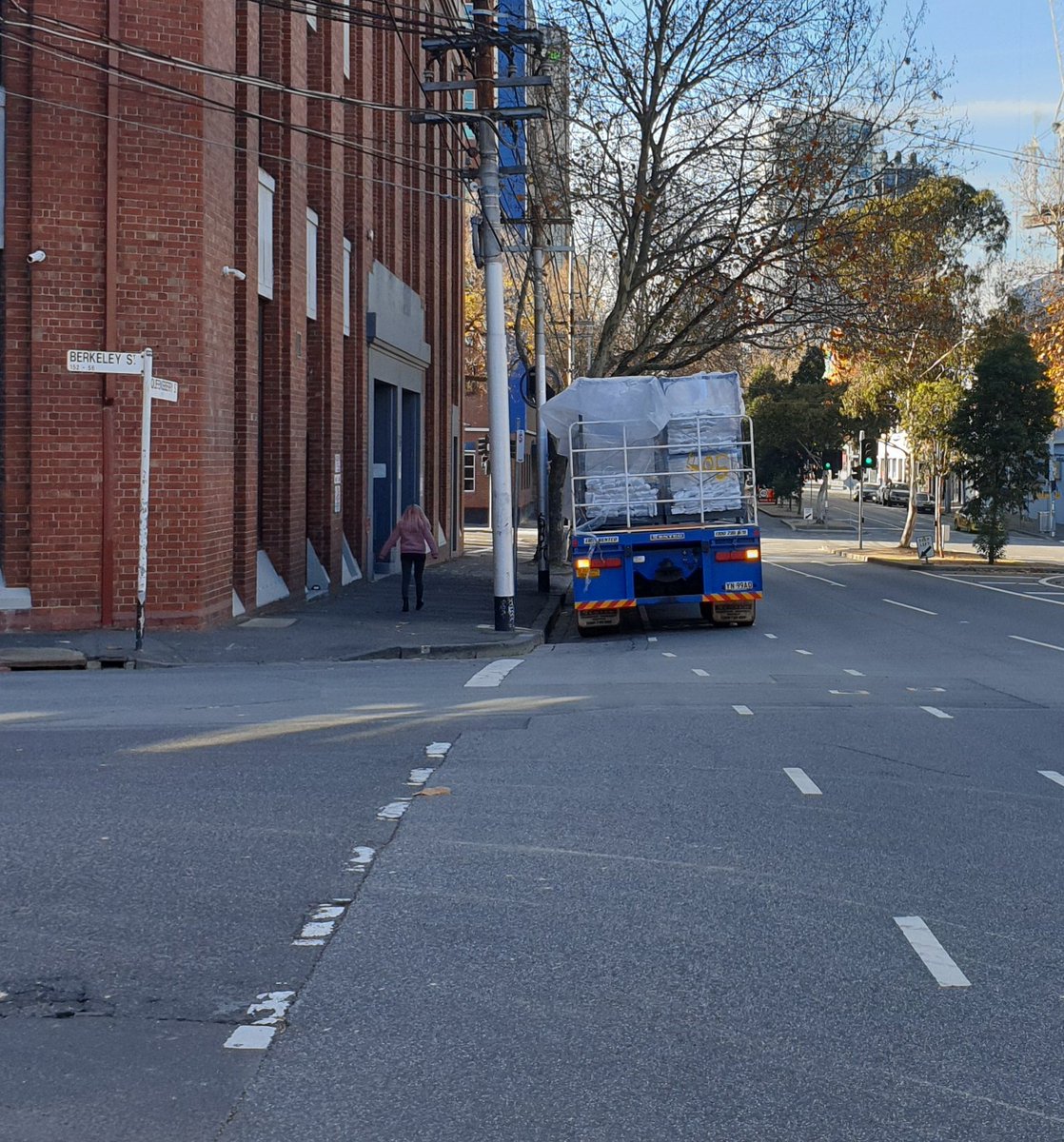 From the country that brought you compulsory helmet laws, a super-shitty non-lane that is entirely predictably used as parking. 

Take a bow, Melbourne. Now get your shit together, and build proper cycling routes. 

#paintaintinfra 

Photo: <a href="/JN_Rachele/">Jerome N Rachele</a>