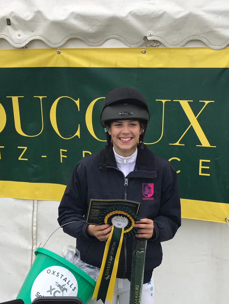 Congratulations to Year 8 Annie who won the Schools Equestrian Games ODE Qualifier at Oxstalls in the 80cm  class this weekend. She has now qualified for the SEG Eventing Championships in October at Broadway #GoPink