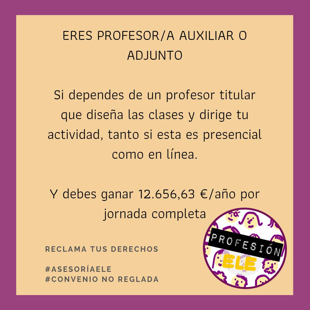 ProfesionELE's tweet photo. Contratar a #ProfesELE como auxiliares o adjuntos para que hagan las funciones de un titular es #Fraude.
Quienes lo sufren o lo presencian deben denunciarlo, perjudica al docente y precariza aún más el sector. ¡No lo permitas! 
#ConvenioNoReglada 
#MalasPrácticasELE 
#AsesoríaELE https://t.co/rXECjhrcSf