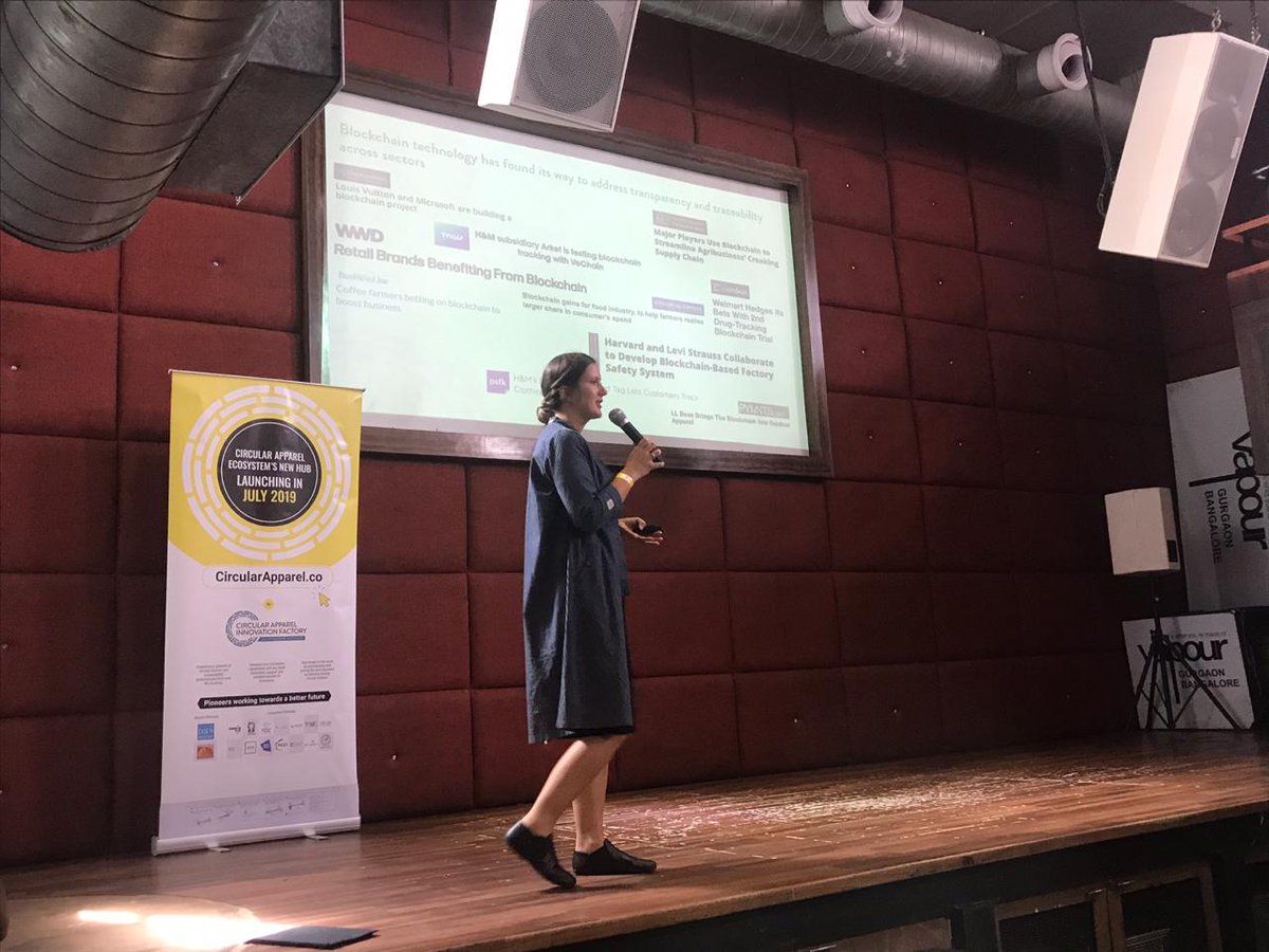 IntellecapTweet's tweet photo. Our workshop on #blockchain for #circularfashion opens to a packed house! @StefBauerTweets takes the stage to set context for the day &amp; introduce the participants to the Circular Apparel Innovation Factory. #circulareconomy #bangalore #blockchainforgood @Raivineet https://t.co/n0Tnj3EB89