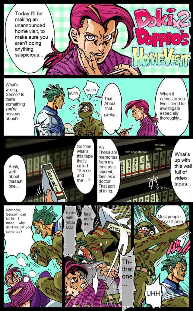 ▲?Doppio home visit?
（?? and ??）
A follower gave me an image of my mangas translated into English!
Thank you very m… 