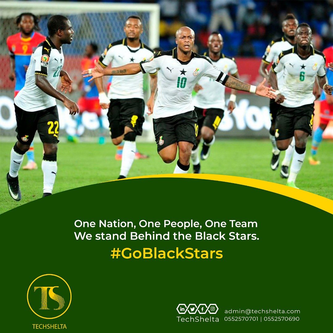 GiftyMQuarshie's tweet image. WE Support the Black Stars.
THEY Shine, WE Shine.

#TechShelta. #GoBlackStars.#TeamGhana#TotalAFCON2019.