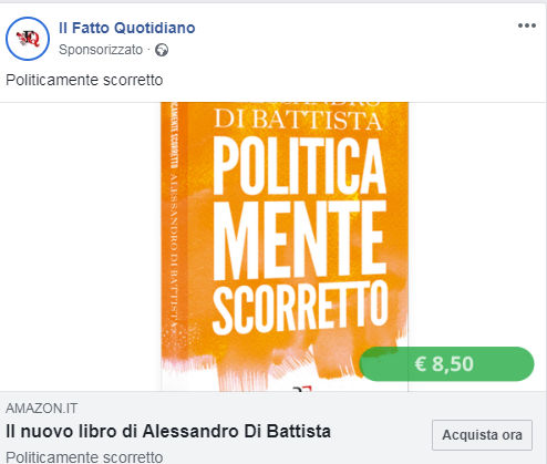 fedemello's tweet photo. Un giornale che edita il libro di un leader politico e lo sponsorizza a pagamento suoi social. Cortocircuiti di quelli che ci vorrebbe un bell'editoriale indignato di Marco Travaglio pieno di slurp e amenità simili. https://t.co/dC0f5Y8Hcj