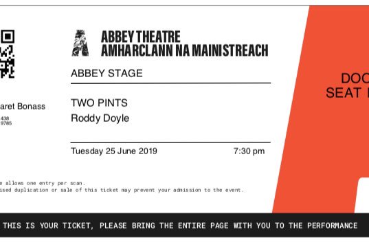 margaretbmadden's tweet image. Off to see Roddy Doyle’s #TwoPints at @AbbeyTheatre this evening 
#irishdrama #lovetheatre  🎭