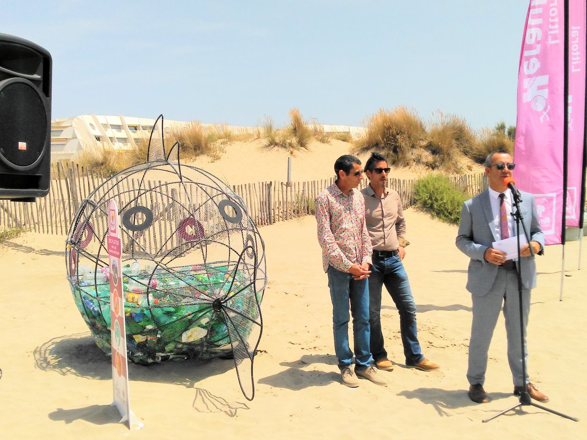 Le <a href="/CPIE_APIEU_MTP/">CPIE APIEU</a>  participe a l'inauguration par le  département de l'#Herault <a href="/Heraultinfos/">Département de l'Hérault</a> du poisson glouton qui sensibilise a la##pollution de la #mediterranee , avec les associations de <a href="/34Coopere/">COOPERE 34</a>