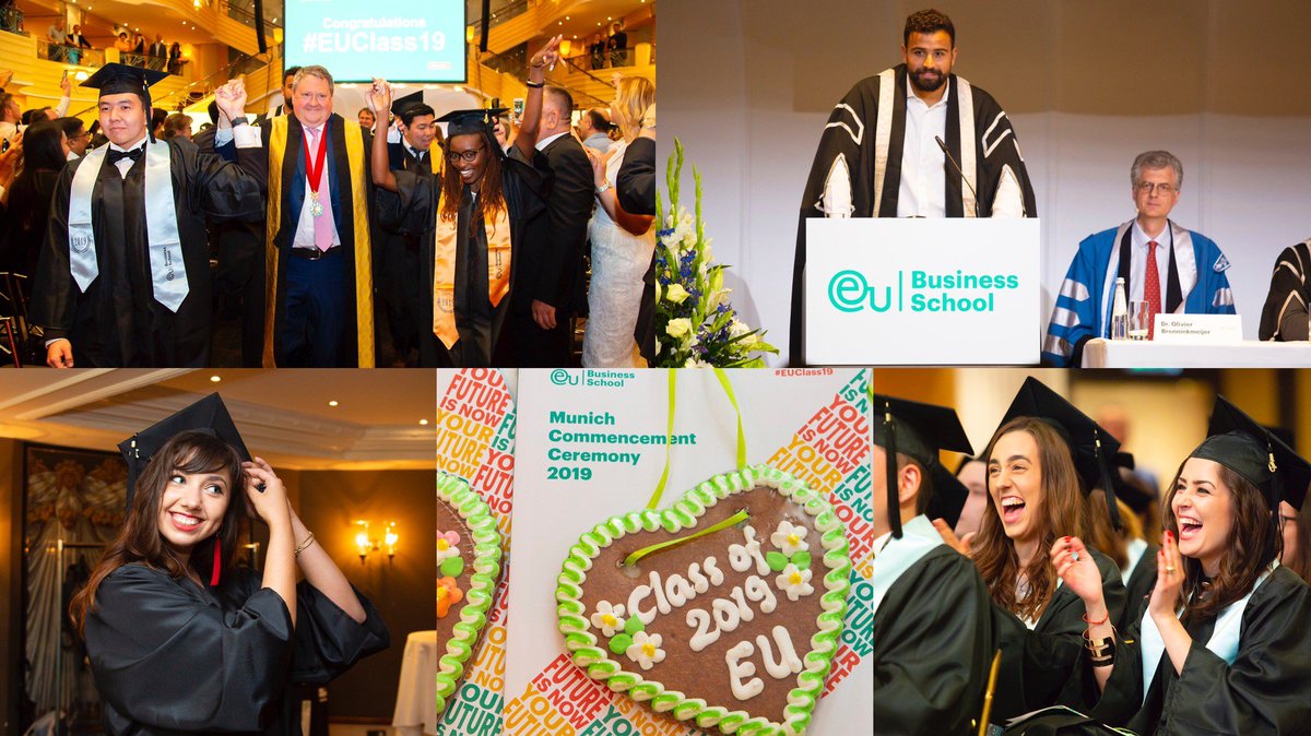 EU_group's tweet photo. Congratulations #EUClass19 ๐๐๐ป๐ Here is a sneak peek from the special day! Stay tuned for more pictures ๐ธ๐ #Graduation #EUMunich https://t.co/PyKT5Cukps