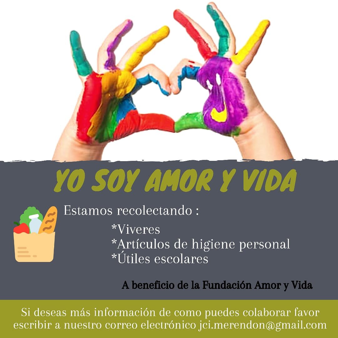 jcimerendon's tweet photo. 📍#JCIMERENDON te invita a ser parte de la gran campaña de recoleccion de:
🥕Viveres
🛀Artículos de higiene personal
A beneficio de la Fundación Amor y Vida.
Hoy más que nunca ellos nos necesitan! 🙌🏻
Si deseas colaborar favor escribir al correo electrónico jci.merendon@gmail.com https://t.co/DVmsd8oCIn