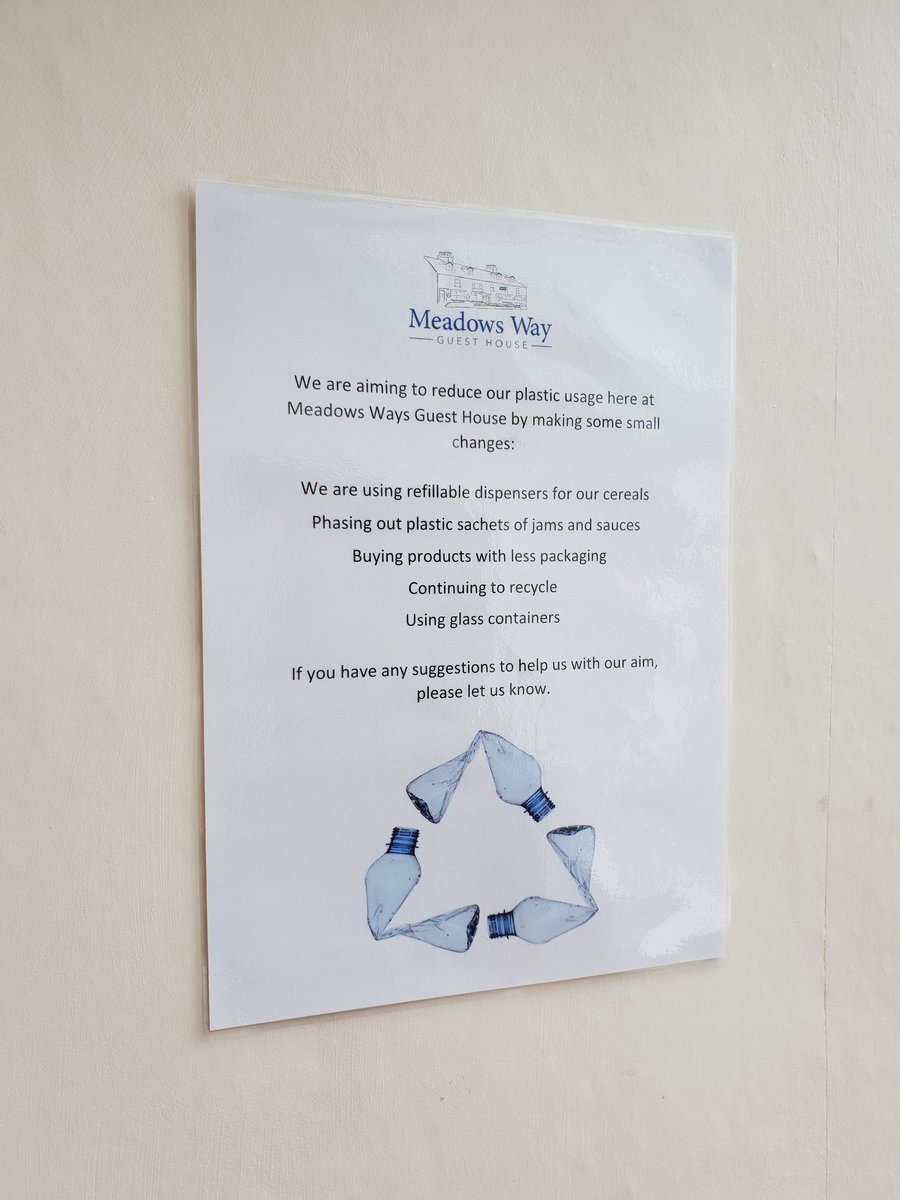 Meadows_Way's tweet photo. Making some small changes to try to #reduceplastic use @Meadows_Way Guest House. We have some fab #beeswax wraps, #glass storage jars and cereal dispensers!
#WarOnPlastics #noplanetb #plastic #plasticpollution https://t.co/bslqWn7t6q