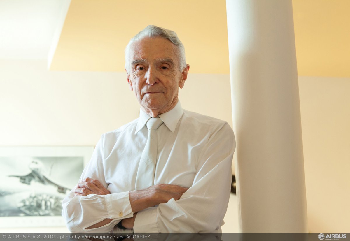The entire Airbus family are deeply saddened by the passing of one of our founding fathers, the visionary Roger Béteille. With us from the beginning he shaped so much of what we still do to this day. We'll miss his pioneering spirit &amp; will toast his legacy fly.airbus.com/31W2ioS