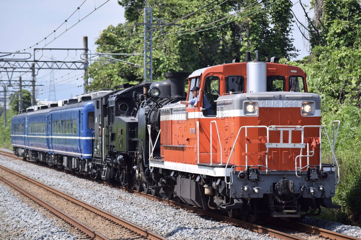 タンタン 19 6 25 臨回5548レ De10 1099 C11 7 ヨ8709 14系 藤岡 板倉東洋大前