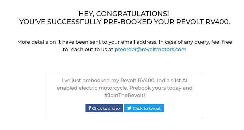 revolt motors contact details