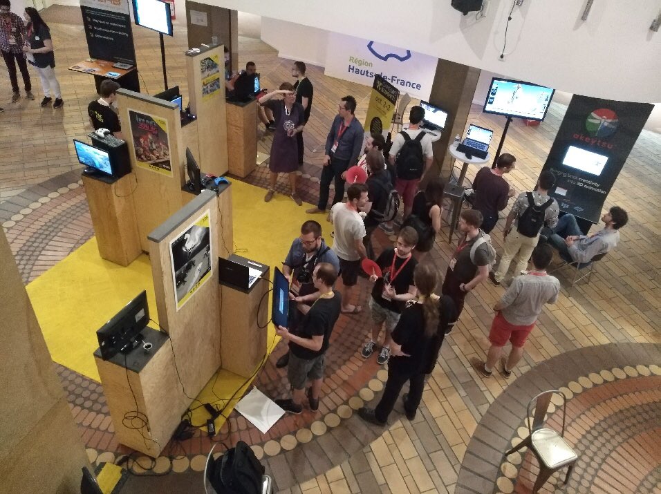 EuraCreative's tweet photo. Belle fréquentation dès le matin au stand Plaine Images pour le jour 2 du @GameCampFrance ! Venez rencontrer nos incubés toute la journée 👋 @FrenchTechLille #gamecamp #videogame #whereimaginationcreatesvalue https://t.co/sApTXGGqpS