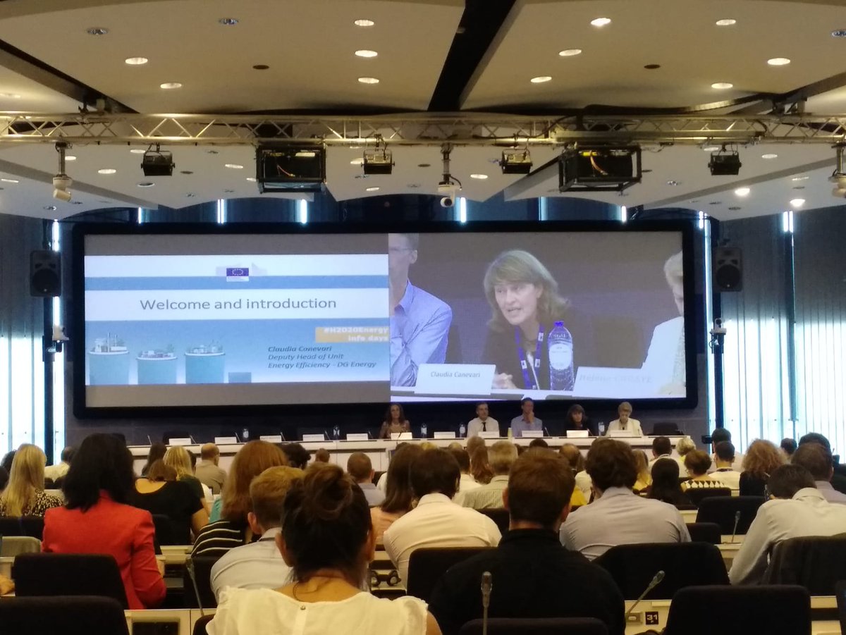 Moverim's tweet photo. This week we're attending #H2020Energy Info days to learn more about #H2020 work programme for 2020! #EnergySystem #SmartCities #energyefficiency https://t.co/joYUUHIBBk