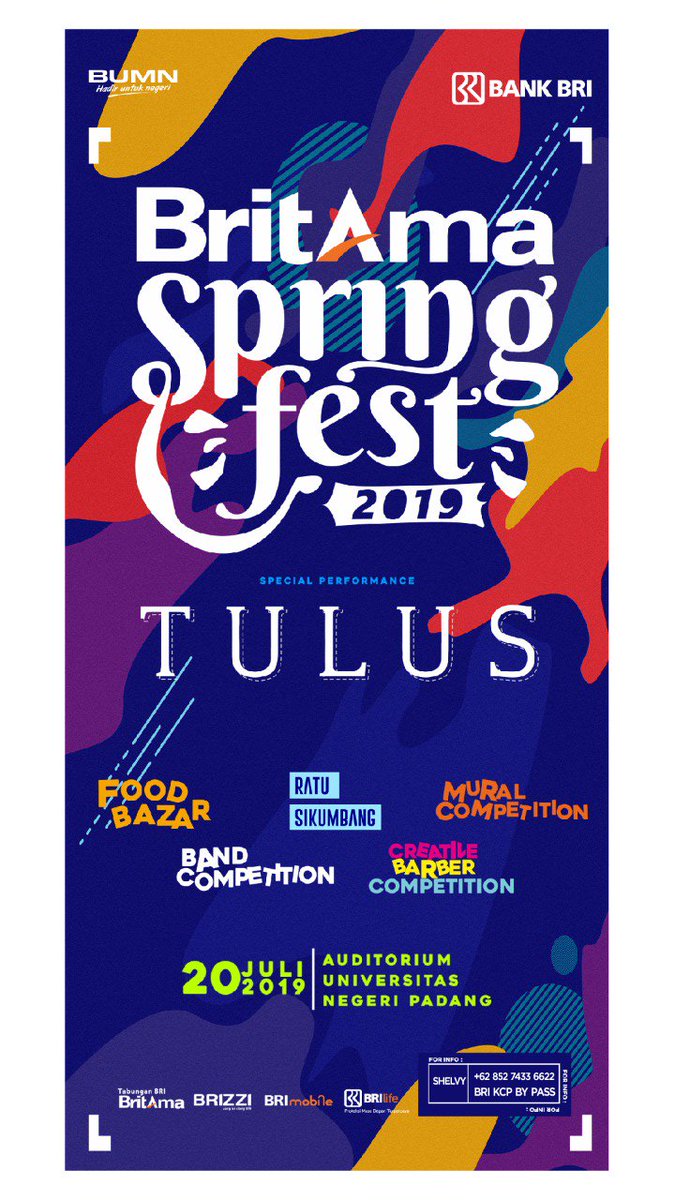 sofyanam's tweet photo. Buat yang lagi di Padang dan sekitarnya, barangkali ada yg mau nonton Konser Tulus. https://t.co/0YoYUKousk