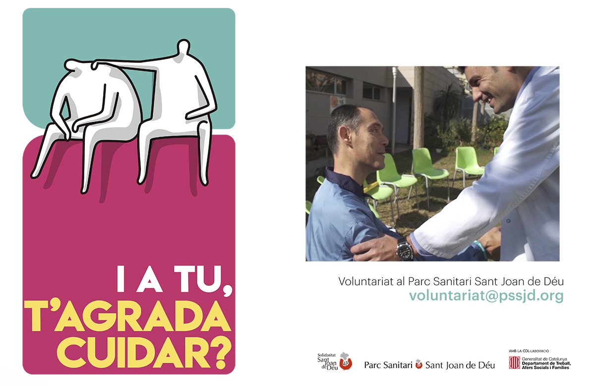 Cartell de voluntariat al Parc Sanitari