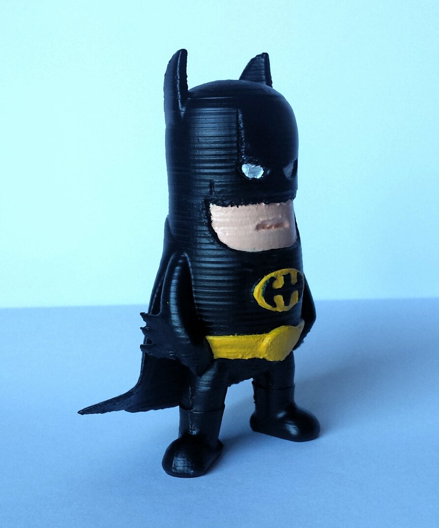 Mini #Batman 
Thanks @wekster2507  for sharing @thingiverse @bcn3dtech #colorfila #3dprint #bcn3d #fanart #doityourself #3dmodel #giftideas #3Dprinting #DIY #handmade #3dmakers #montanacolors #batmanfanart #batmanart #amstersdamacrylics #figurines #batmanfan
