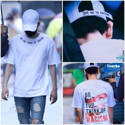 I don't understand why they're trying very hard to defame him literally for no reason, when he proved many times that he's AGAINST racism and he supports LGBT+.JUSTO is a store/brand that's based in Korea specifically for the cause of antiracism, and baek wears this brand.