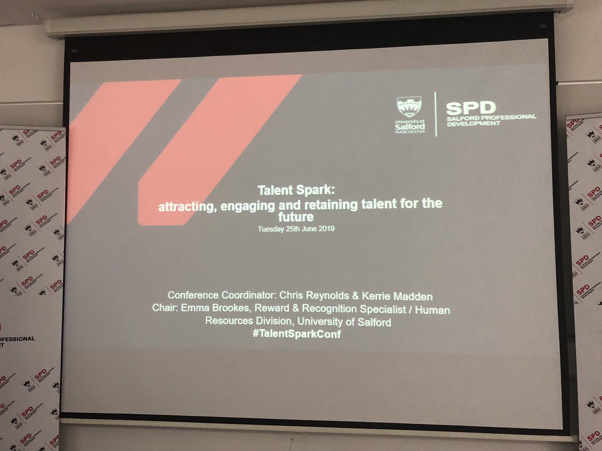 EmmaBrookesMcr's tweet image. Excited to chair today’s #TalentSparkConf with @SalfordUni_SPD. Our fantastic speakers will be covering #attracting, #engaging and #retaining #talent for the future. #SPD @SPDPublicSector @SalfordUni @uosdevelopstaff @UoSJobs