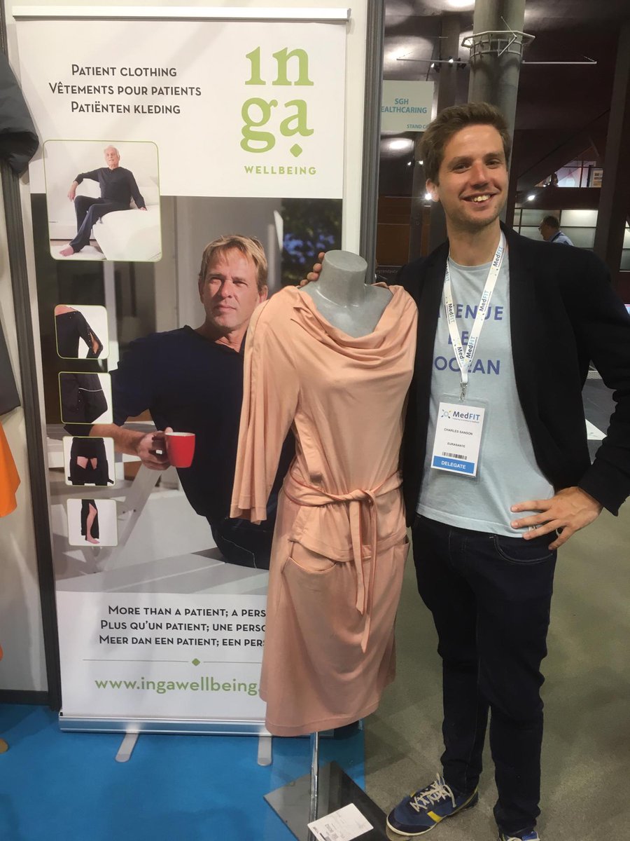 ingawellbeing's tweet photo. Excited to have our adapted patient clothing exhibited @MedFIT_event in Lille this week. Please go to the @MDTex_EU stand if you are interested in improving the #PatientExperience and working together to #endPJparalysis. #pinksocks https://t.co/3im5xtz5xx
