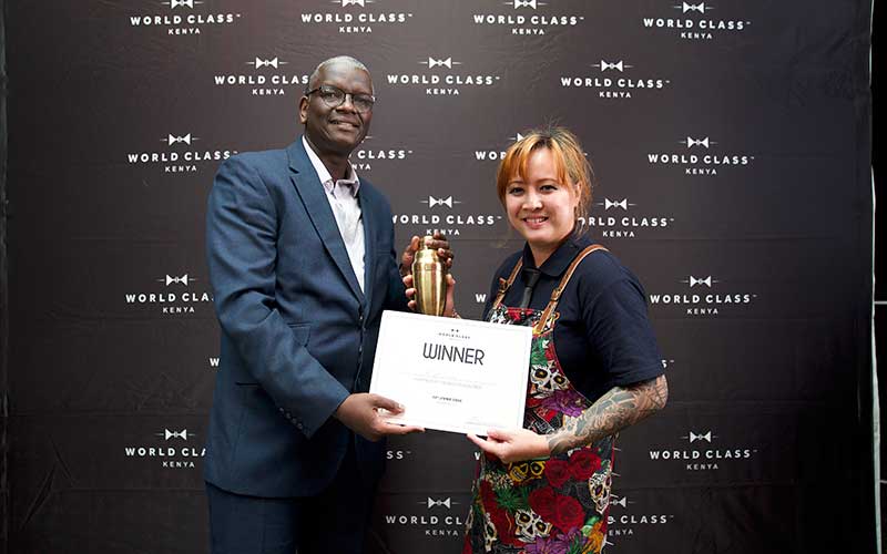 BabaPima_'s tweet photo. Angeliqua Rivera - the bartender at @dusitD2nairobi - won the prestigious golden shaker. Crowned #WorldClassKE bartender of the year, and will be representing Kenya 🇰🇪 in the 2019 #WorldClass competition in Glasgow, Scotland. https://t.co/yt1CvsjBor