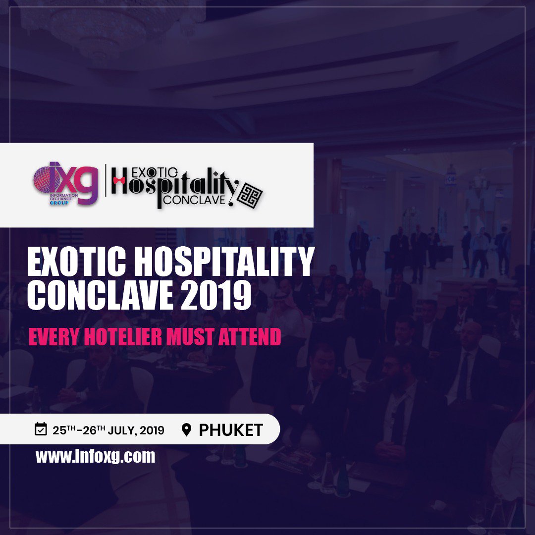infoxg's tweet photo. Are You Ready For The Most Awaited Hospitality Event – Exotic Hospitality Conclave 2019. Join us in Phuket on 25-26th July 2019. Book your tickets now!
Visit: https://t.co/LcmiscaCwE

#InfoXG #hosting #security #news #life #team #free #Media #Sponsor #today #hotels #hotel https://t.co/UoKCNHwxR7