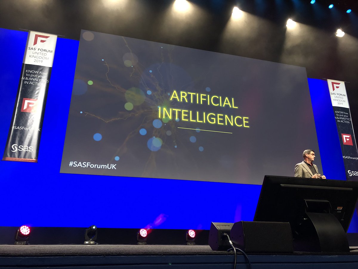 Front row seats for @oschabenberger’s keynote at #SASForumuk #inspiring #AI #ArtificialIntelligence #analyticsinaction