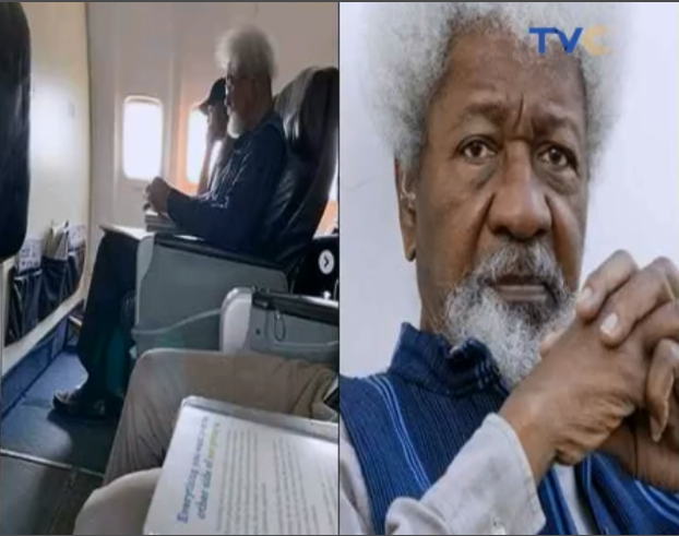 TVCconnect's tweet photo. If you were the one that found Prof. Wole Soyinka in your seat, would you ask him to stand up or find another seat? Tweet to us at #YourViewTVC. Contribute by calling us on 07080668014. https://t.co/XLG02eE4Th