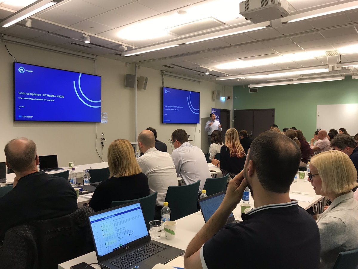 Full house <a href="/EITHealthScand/">EIT Health Scandinavia</a> Finance training for <a href="/EITHealth/">EIT Health</a> Partners! Getting to know H2020 funding rules and specifics of KICs!
