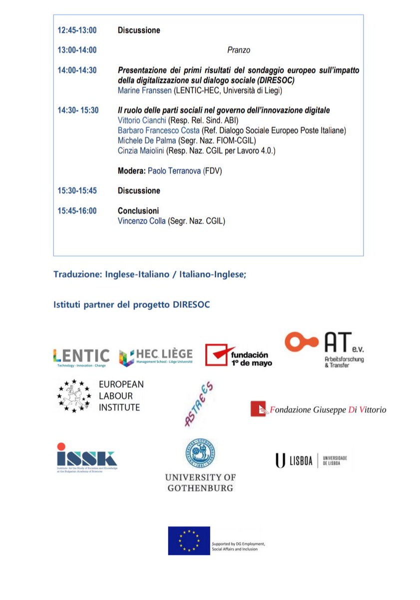 Oggi qui! #socialdialogue #collectivebargaining #digitalisation #phd_cm