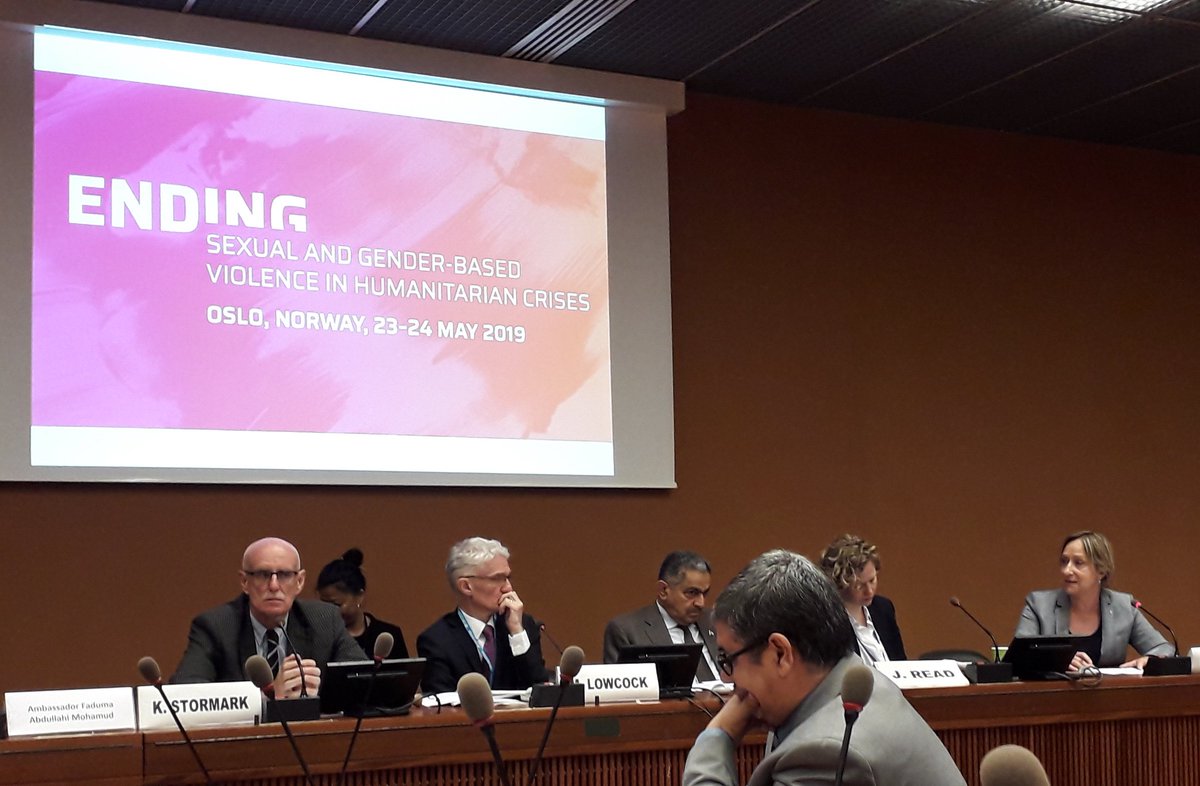 CHS_Alliance's tweet photo. Day 2 of #ECOSCOhas. Morning panel on ending sexual &amp; gender based violence post #EndSBGVOslo. We need to work together to ensure #accountability for survivors. Members states should take a lead role. @UNReliefChief @ifrc @cecile_aptel @ochapolicy @worldvision @careintuk https://t.co/z3MOPa7Ltk