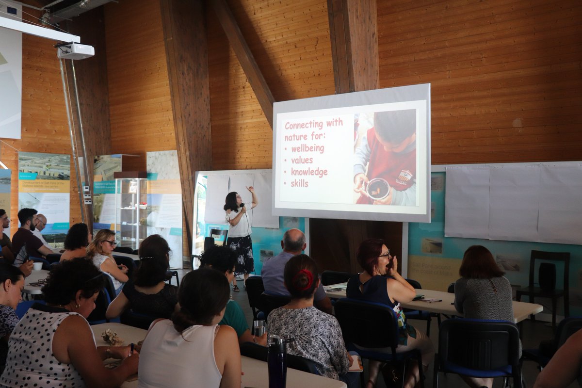 BirdLife_Malta's tweet photo. Spending time in nature has significant positive impact on our health & well-being. Our #OneWorldLearning project brought together teachers, researchers, environmentalists and social NGOs to discuss how nature can benefit society in a conference held at Salina Nature Reserve. https://t.co/dgKTEaWZtn