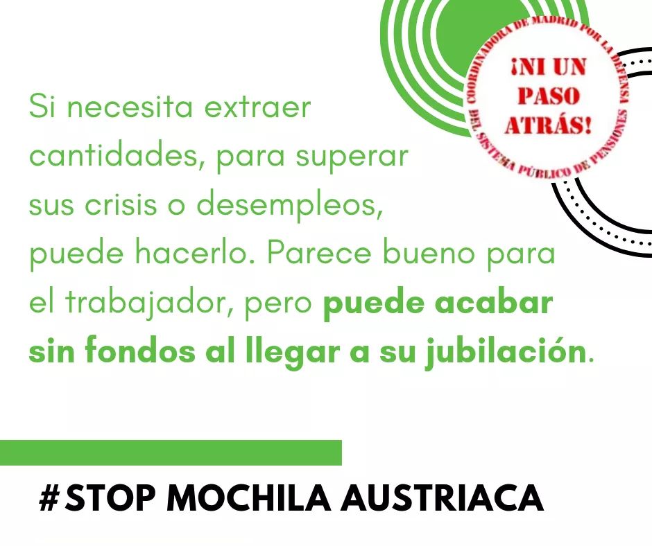 Desde hoy hasta el viernes os daremos las claves de por qué decimos NO a la Mochila Austriaca. #QueNoTeEngañen
#StopMochilaAustriaca