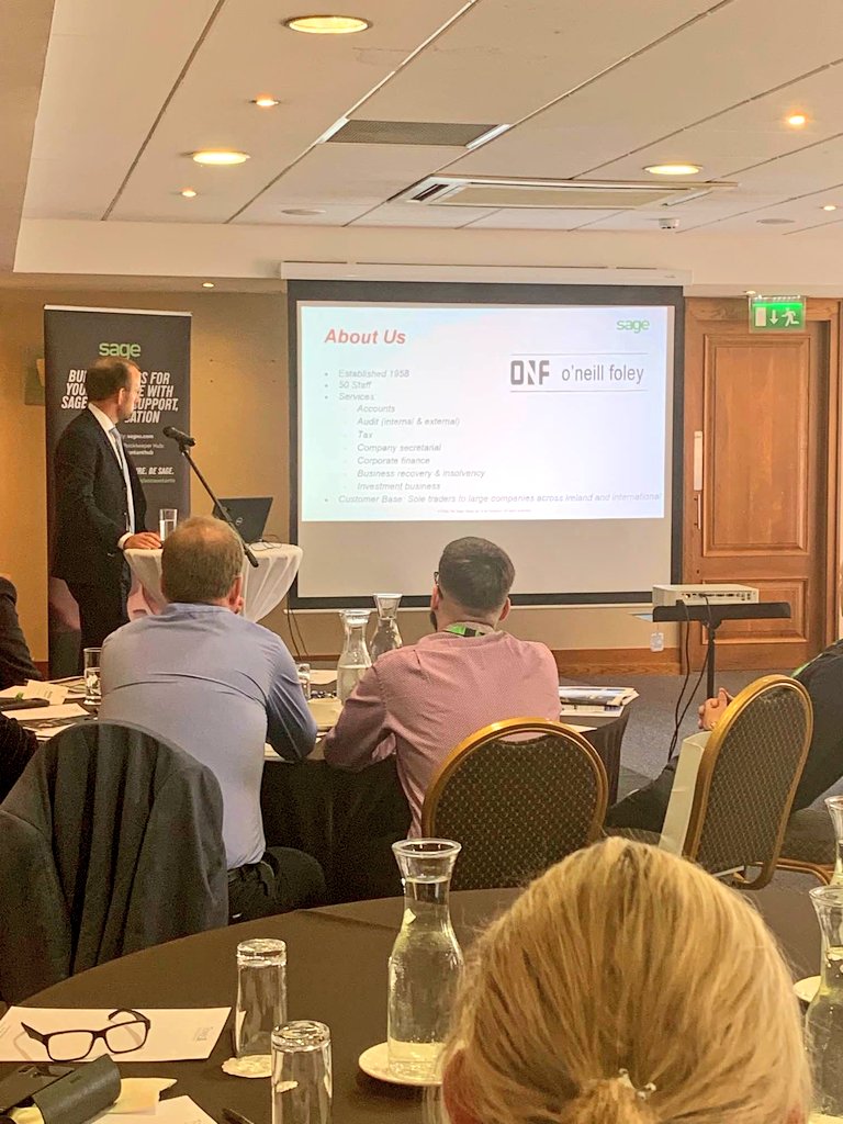 sageireland's tweet image. Joining us today at the #sageroadshow is Declan Murphy from O'Neill Foley discussing how practice accountants can build digital processes to ensure future success.