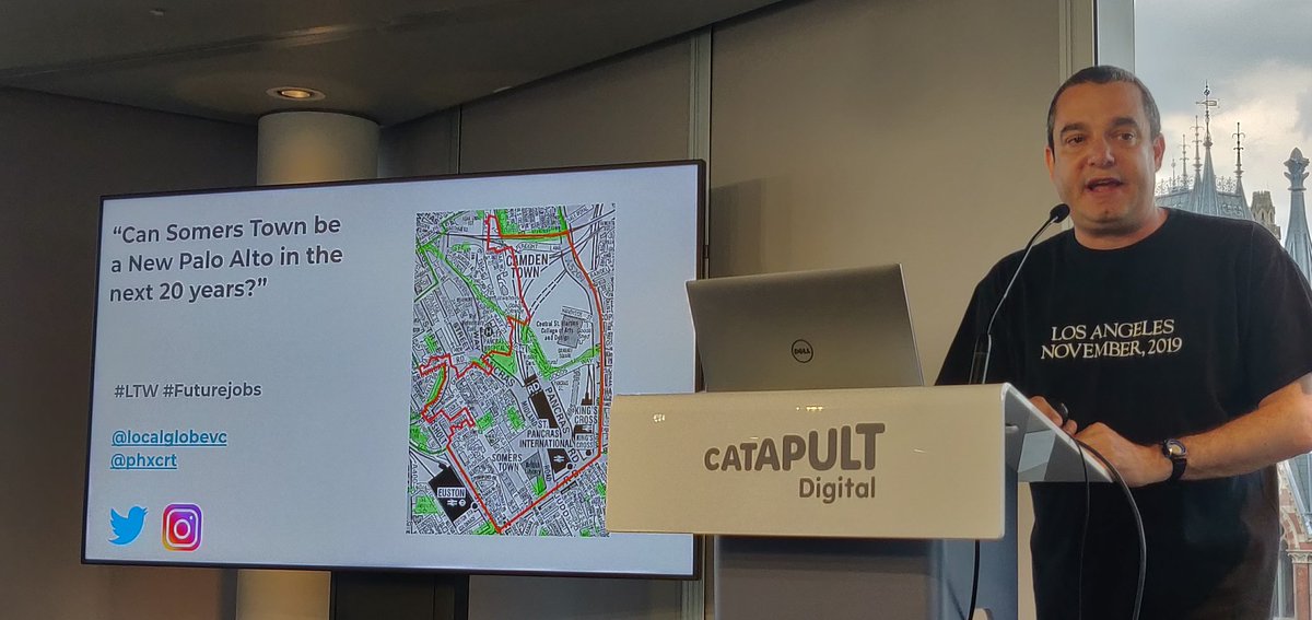 'Can Somers Town be the new Palo Alto in the next 20 years?' asks @cape at the @localglobevc showcase @DigiCatapult #knowledgequarter @latitudevc @phxcrt @turinginst @ODIHQ @Kat_HannaLDN