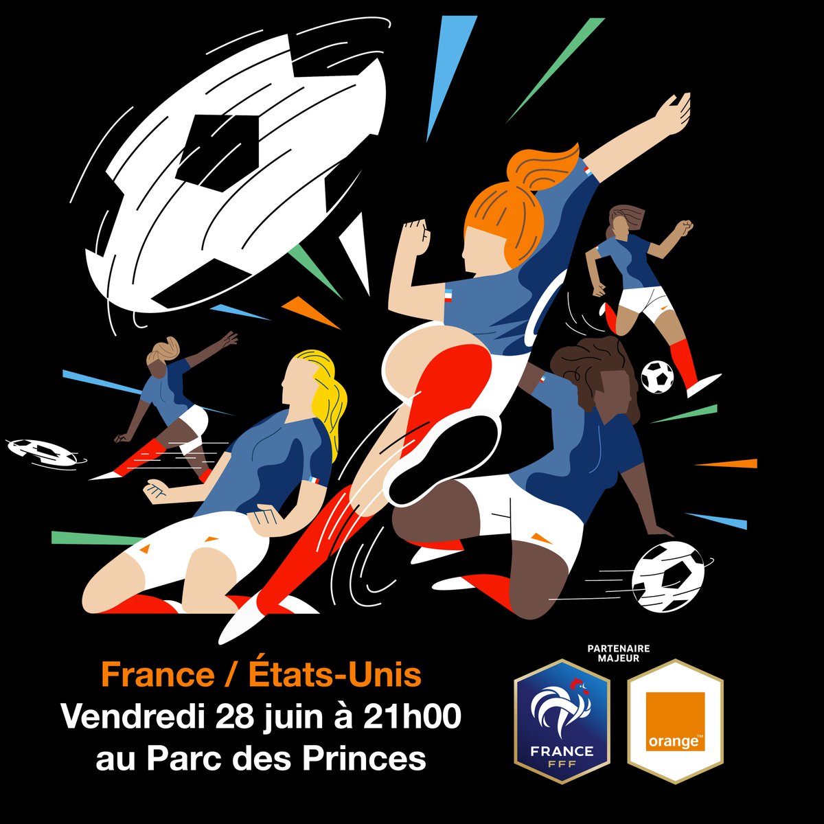 OrangeIDF's tweet image. #JeuConcours ⚽️ 🇫🇷🆚🇺🇸

Gagner une invitation pour 2 personnes pour le match #FRAUSA pour les quarts de finale de la #FIFAWWC au Parc des Princes le 28 juin !

▶️RT + Follow @OrangeIDF
▶️TAS le 27/06 à 17h00

#OrangePasseurdEmotions #FieresDetreBleues
