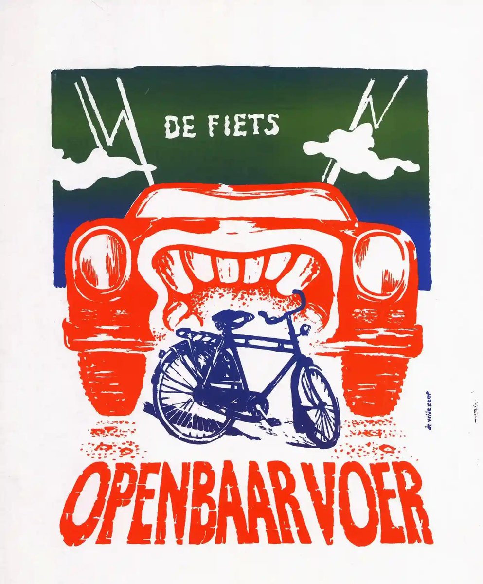 mixdevil66's tweet photo. ‘I think therefore I cycle’: 50 years of #Dutch protest posters. Half a century of #protest #posters and #stickers from campaigns which helped #Amsterdam become the ‘#cycle capital of the world’ @BasLubberhuizen https://t.co/oHTglv5AUv https://t.co/udonvcFjNY