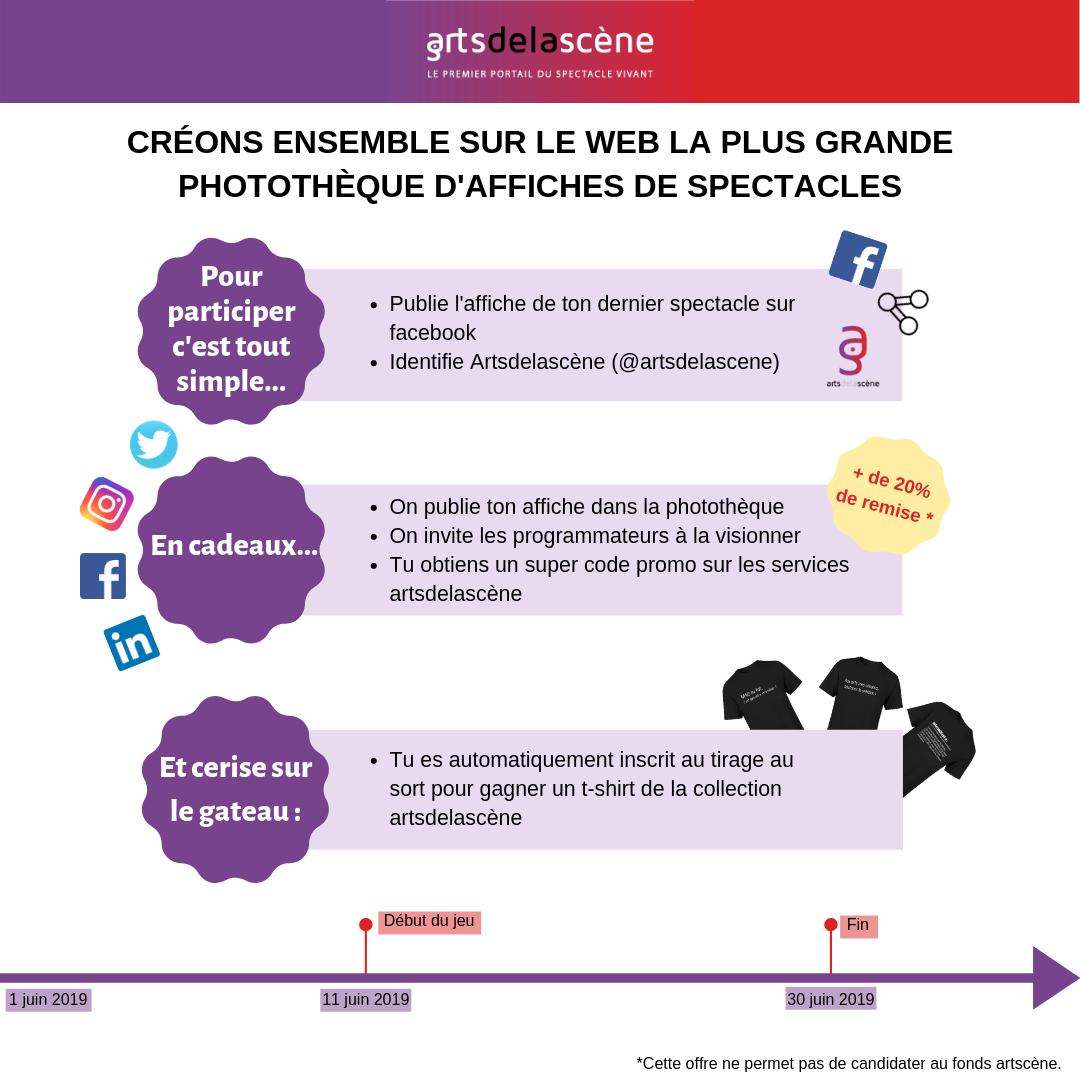 Il vous reste seulement 6 jours pour participer et être visible par les 600 #programmateurs inscrits sur le portail 😃
#spectaclevivant #jeu #phototheque #affichesdespectacles