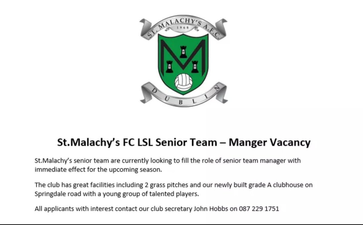 ****** MANAGERIAL VACANCY******