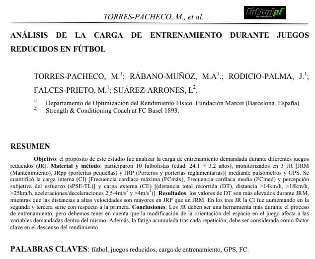 📊⚽️Nuevo artículo para la revista <a href="/APFfutbolpf/">APF - Asociación de Preparadores Físicos de Fútbol</a>: Análisis de la carga de entrenamiento durante juegos reducidos en fútbol. 
📲futbolpf.org/revista-futbol…
👥Un lujo colaborar con <a href="/mtorresp8/">Manuel TP</a> <a href="/jesusrodicio/">Jesús Rodicio Palma</a> <a href="/albertorm7/">Alberto RM</a> <a href="/LSuarez_Arrones/">Luis Suarez  Arrones</a> 
#GPS #SSG #JR #Fútbol