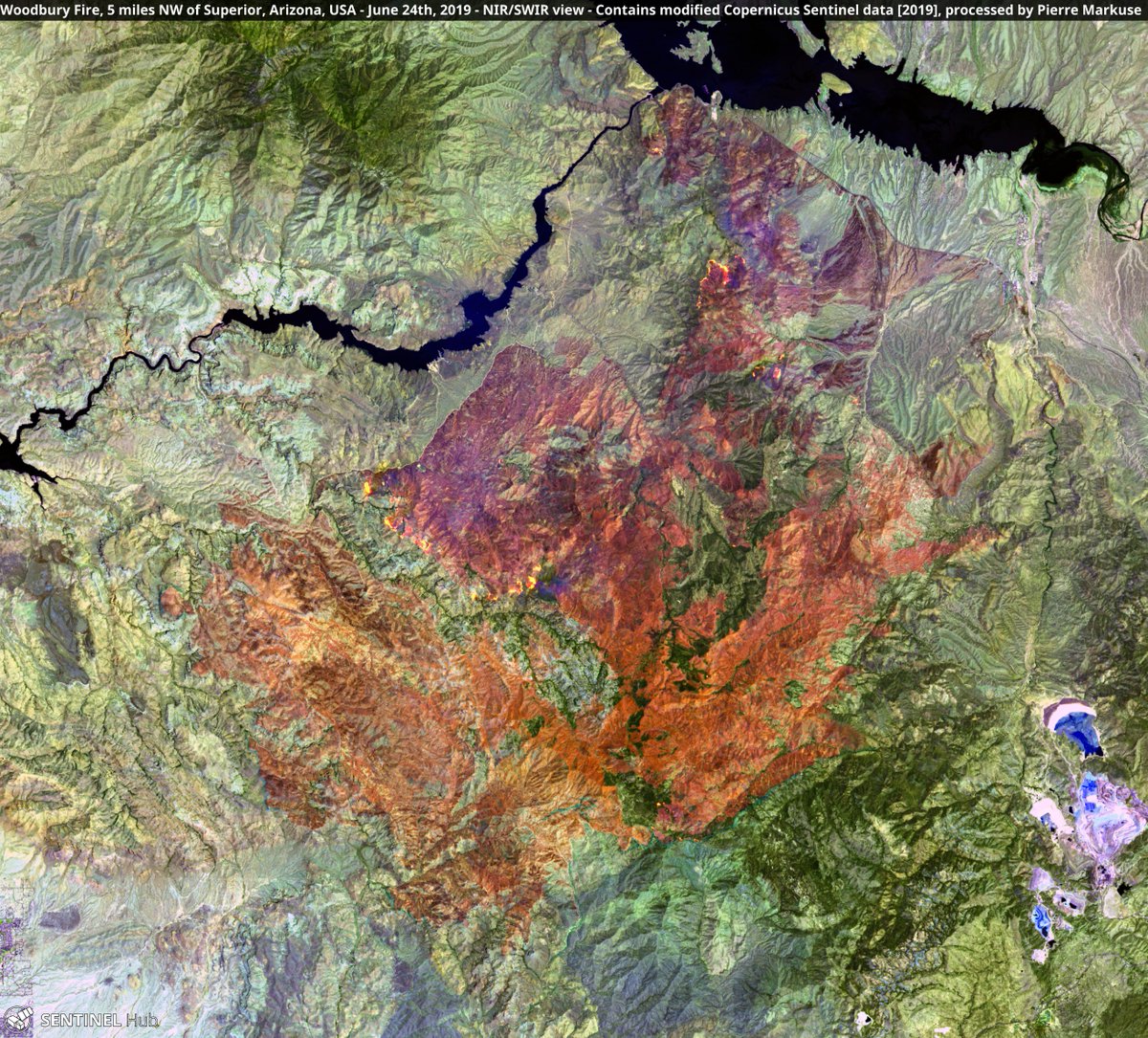 Woodbury Fire, 5 miles NW of Superior, #Arizona, #USA 24 June 2019. Copernicus/Pierre Markuse