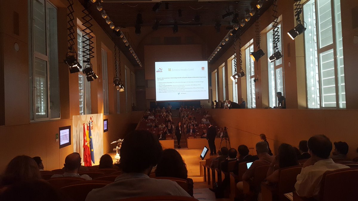 CarmenEibe's tweet photo. #bismadrid Interesting approaches to technology transfer at Biomedical Innovation Summit Madrid. https://t.co/HwA1is7PTq