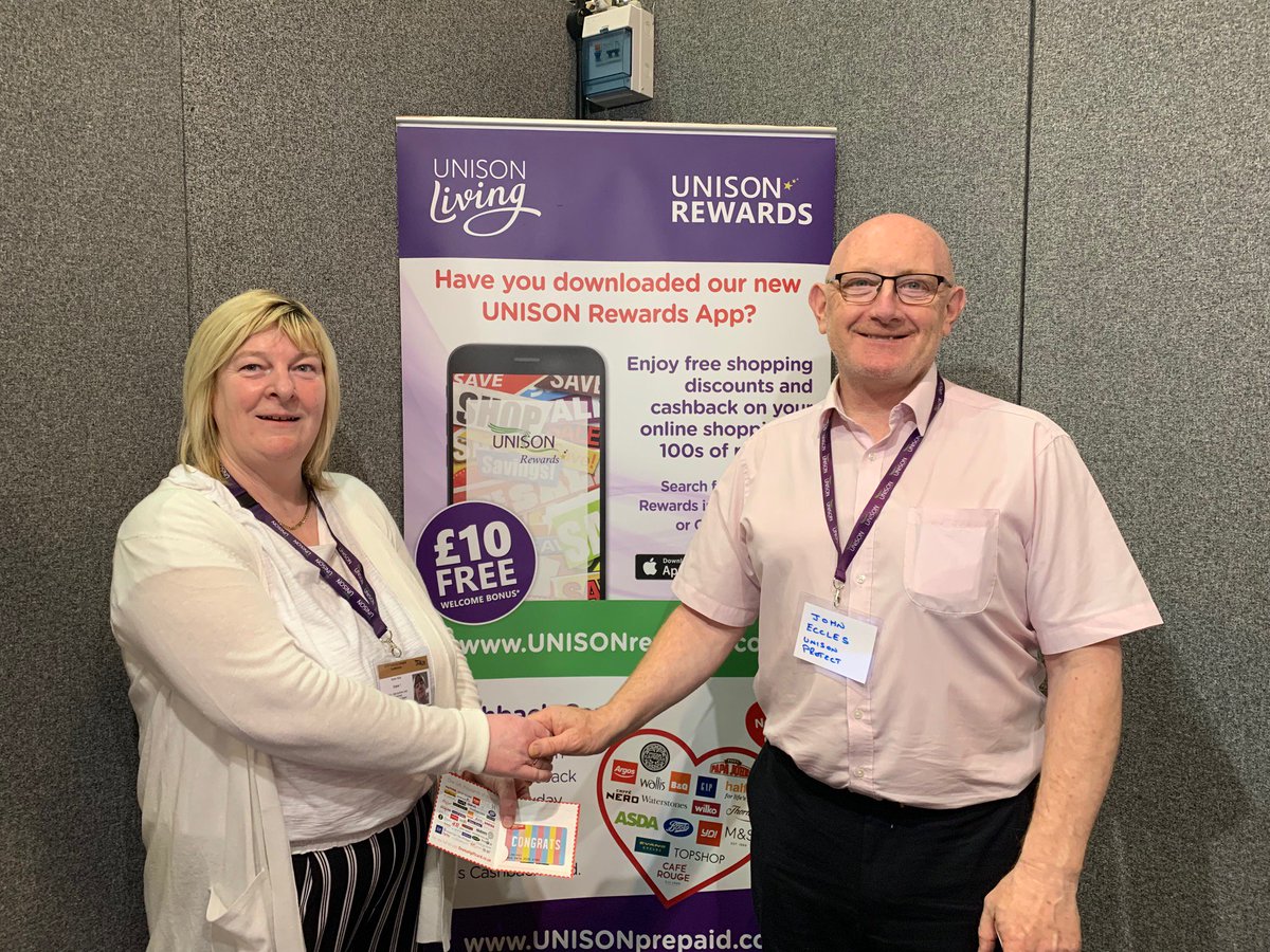 UNISONProtect's tweet photo. Another fantastic year at the UNISON National Delegate Conference. Thanks to all the delegates and visitors that came by our stand to have a chat to the team and find out how we can support you and your members. Plus congrats to our competition winners! #UNISONNDC19 #UNISON https://t.co/rKnYf61Fgn