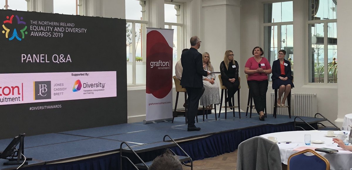 legalisland's tweet photo. Next up we have a panel Q&amp;A with the award winners, chaired by @Barryjphillips from Legal Island #DiversityAwards @actnforchildren @BelfastTrust @QUBLGBTSN @gilbertashnews and Sensata https://t.co/T8P5etiTmN
