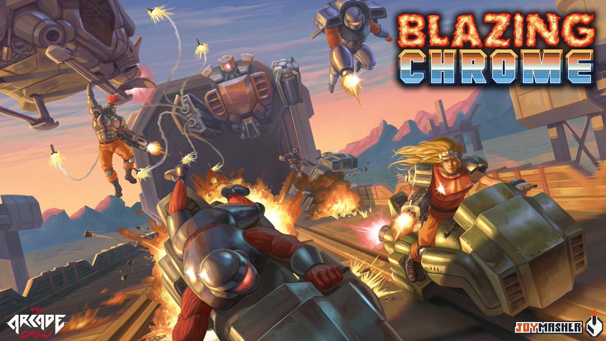 A retro love letter to Metal Slug &amp; Contra, Blazing Chrome hits next month on PS4 &amp; Switch. punkandlizard.com/blazing-chrome…