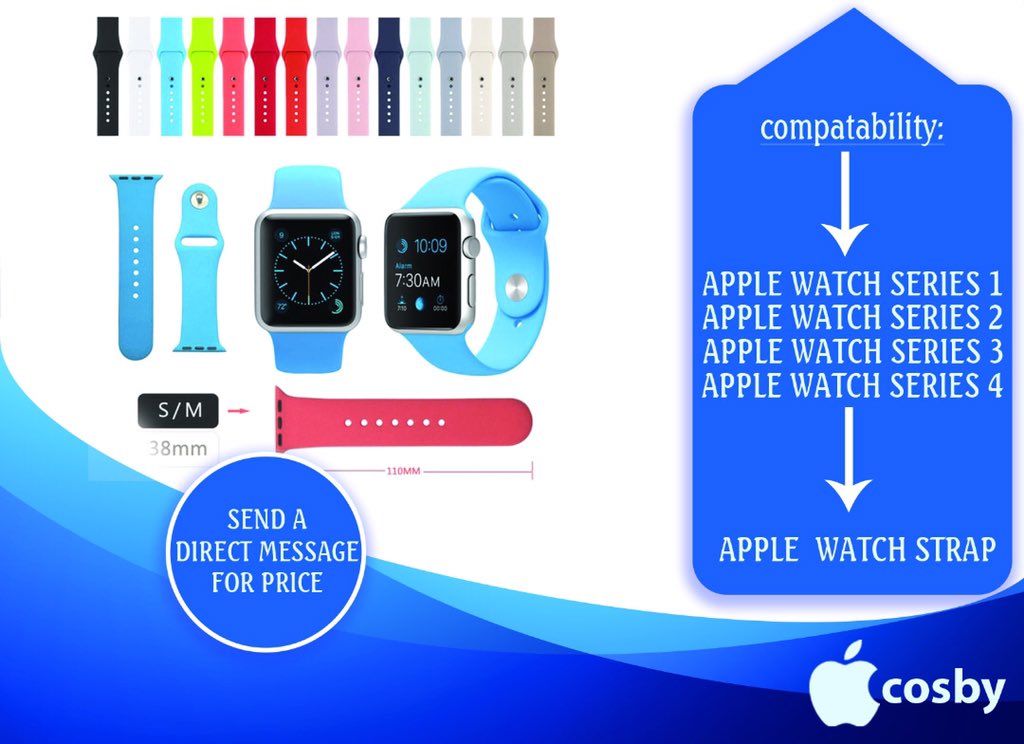 collinscosby's tweet photo. Premium apple strap for Apple Watch available for sale for Apple Watch series 1 to Apple Watch series 4 .. we also fix broken Apple Watch screen at a affordable price . Dm or call 08067299386 . #lagossales #AppleWatch #babcockuniversity #tuesdaysales https://t.co/zzleLJWdpe