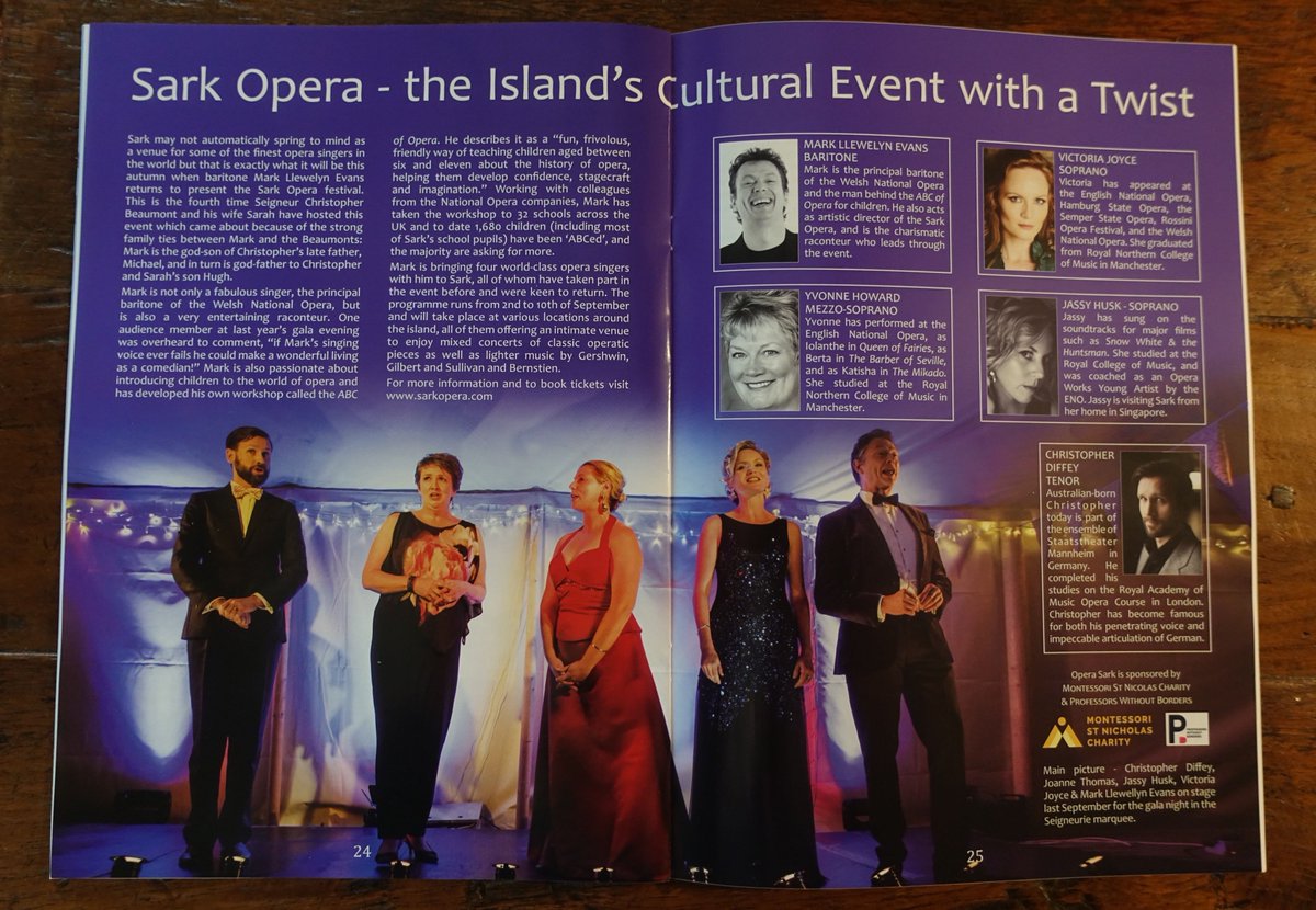 OperaSark's tweet image. Sark Life, the magazine we recommend all #SarkIsland lovers buy a copy of, has featured the upcoming Sark Opera 2019. Copies available by post from smallislandpublishing.sark.gg. Plenty more PR coming soon!