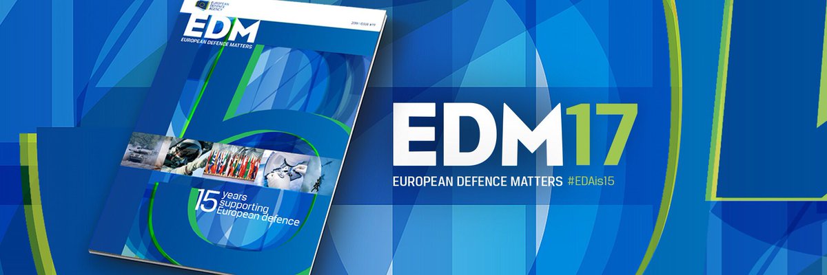 EUDefenceAgency's tweet image. Now available - #EDA's special edition of its 'European Defence Matters' magazine #EDM - entirely focused on EDA’s 15th Anniversary #EDAis15. Looking back @EUDefenceAgency achievements since 2004 &amp;amp; how it grew to a key player in #EUdefence. Check out here: bit.ly/2X5vHOH