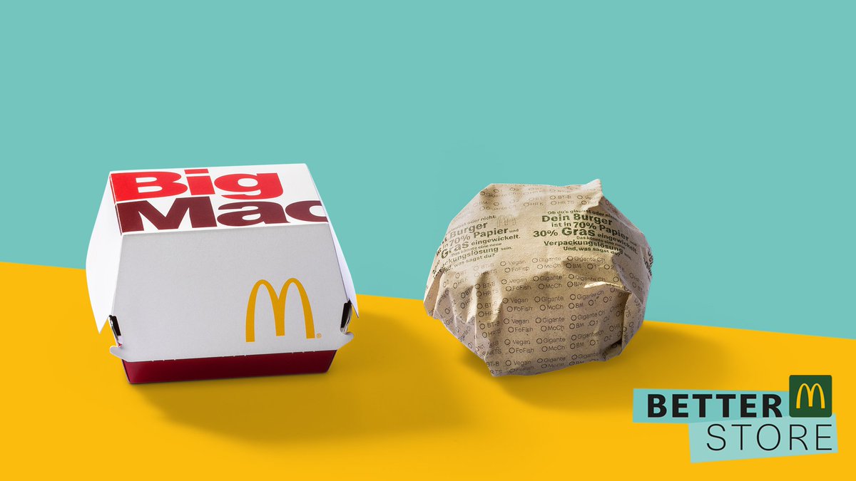 McDonaldsDENews's tweet photo. Burger in Papier aus nachhaltigem Gras und Papier?! 😲 Like, wenn du das für eine gute Alternative hältst, RT wenn du die klassische Schachtel bevorzugst!
Better M Store 👉 https://t.co/AoXRhMjVx9
#betterM #betterMstore #obdusglaubstodernicht #odgon #graspapier #plastik #müll https://t.co/l1eaGZk741