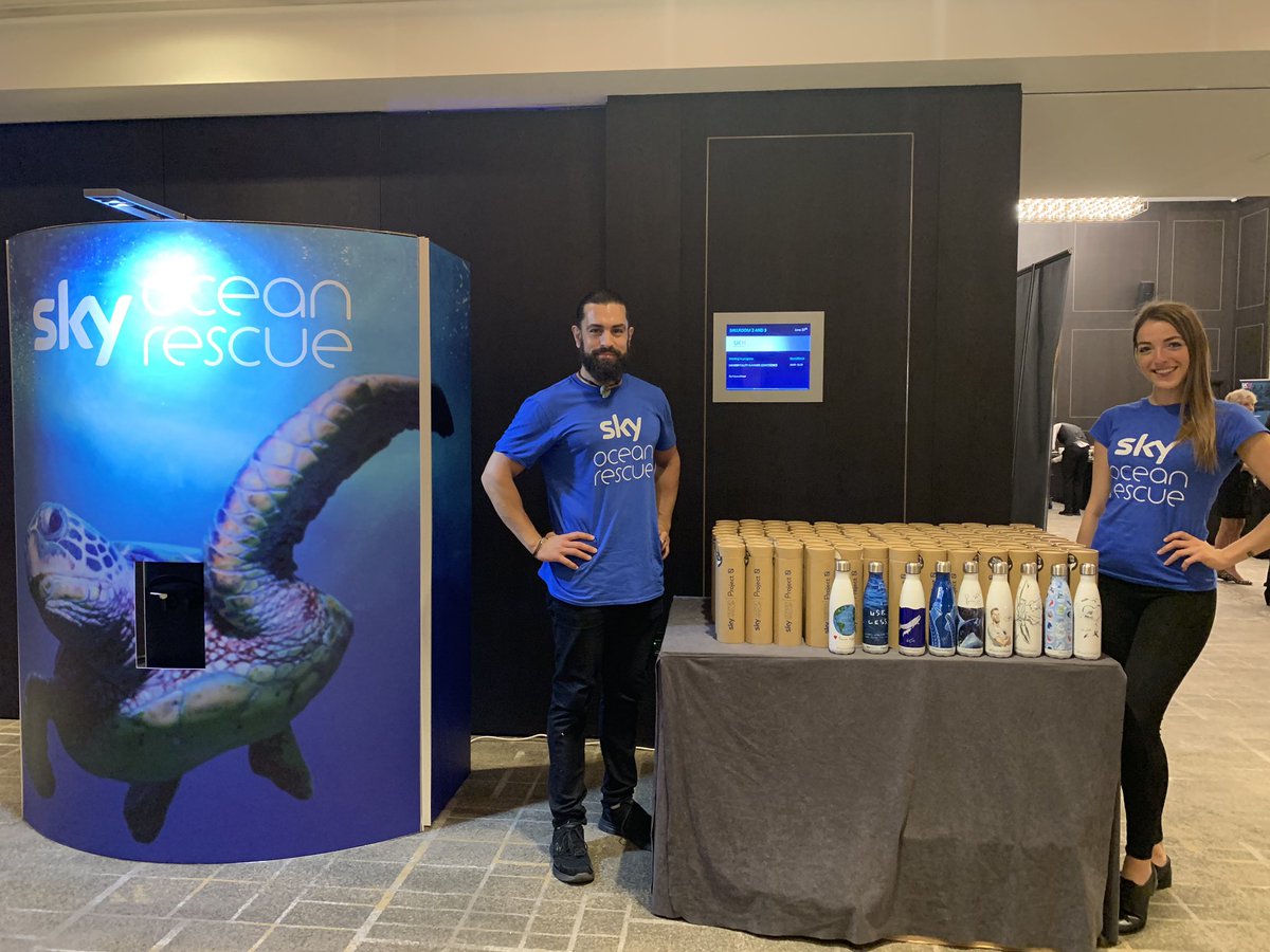 The reusable @SkyOceanRescue water bottles are looking pretty good @UKHofficial #UKHconf We’re supplying bottles to keep delegated hydrated but also to encourage them to #PassOnPlastic